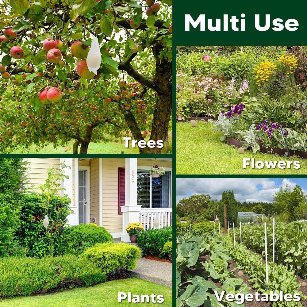 Deer Repellent, Rabbit Repellent Outdoor, Bunny Repellents, Deer and Rabbit Deterrent, Safe for Garden/Yard/Plants/Flowers, Lasting for 60 Days-10 Packs