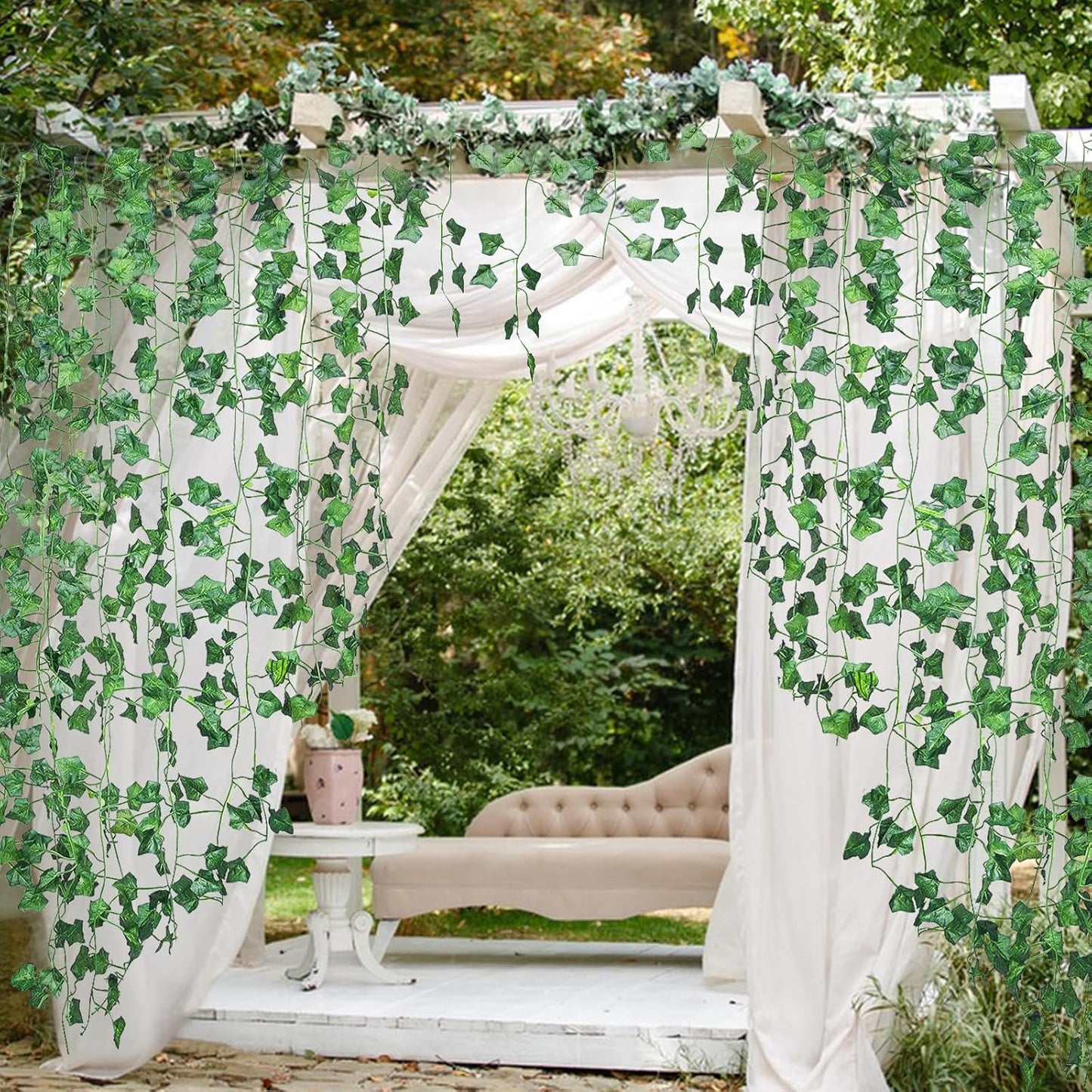 60 Pack 420 Feet Vines,Ivy,Ivy Garland,Fake Ivy,Fake Leaves,Ivy Vines,Artificial Vines,Green Vines,Leaves Room Decor,Vines for Bedroom,Wall Decor,Wedding Party