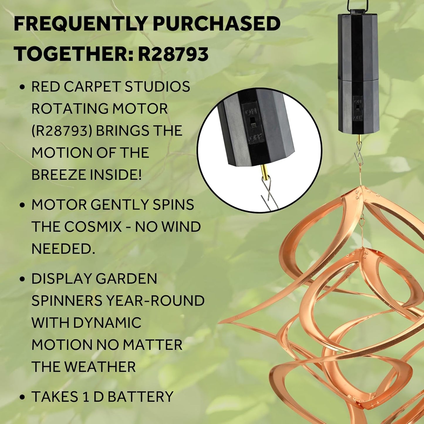 Red Carpet Studios Deluxe Double Helix Cosmix Wind Spinner, 14-Inch, Copper