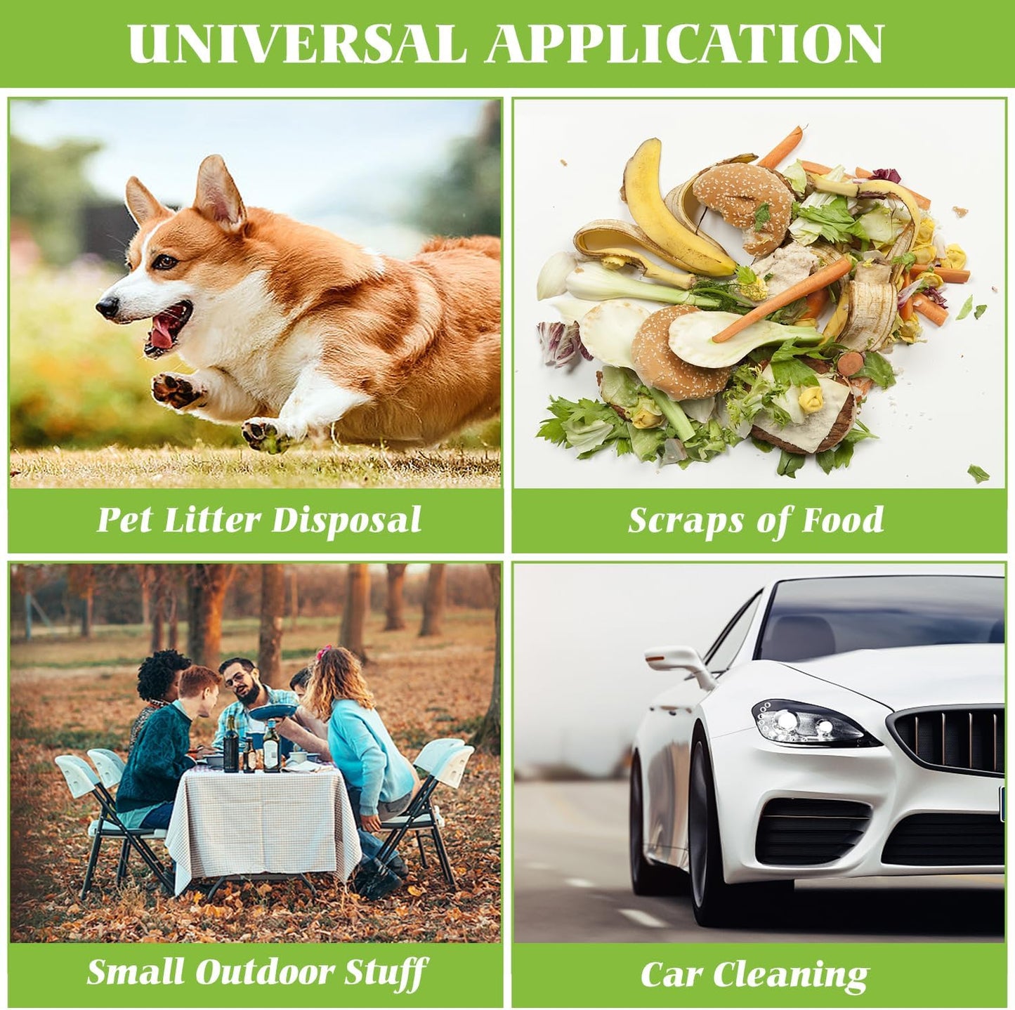 3 Gallon 330 Counts Strong Trash Bags Garbage Bags by Teivio, Bathroom Trash Can Bin Liners, Small Plastic Bags for home office kitchen (Clear)