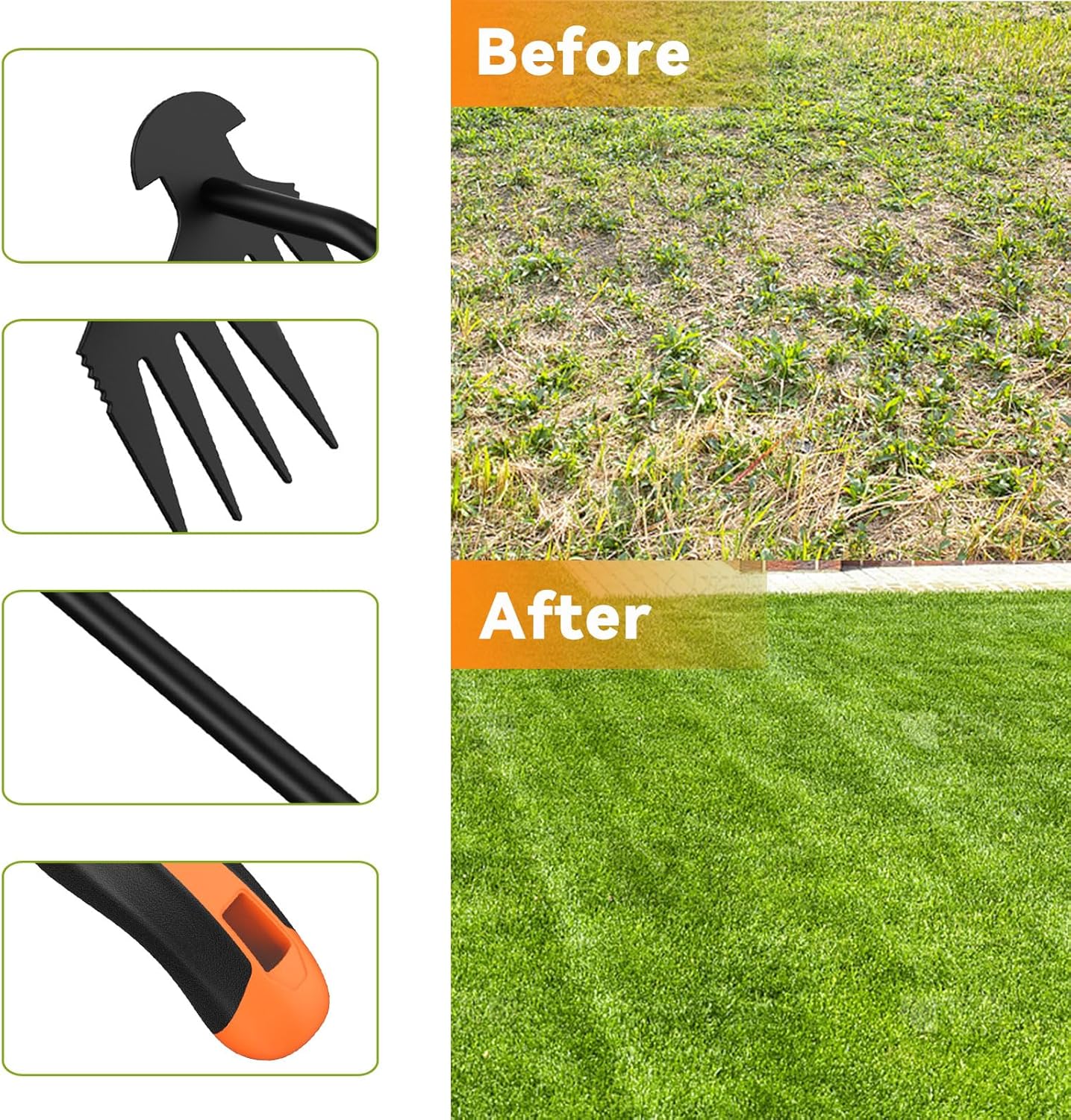 Weed Puller Tool,Portable Garden Hand Tool for Weed Removal,2024 New Garden Weeder Tool Stainless Steel Hand Weeder Tool,Tools for Vegetable Gardening Backyard Farm Planting & Weeding