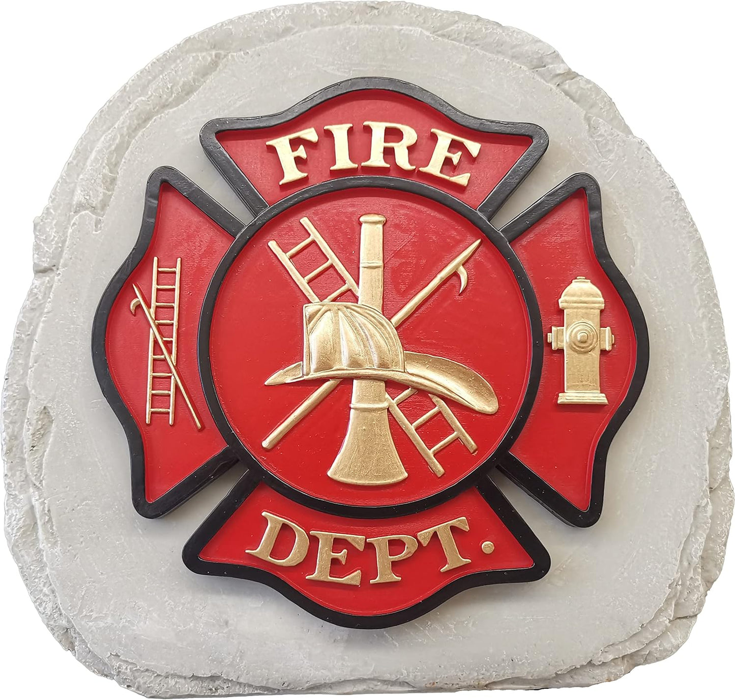 Spoontiques - Decorative Garden Statue - Colorful Home Décor for Indoor or Outdoor Use - Patio Decoration - Garden Accessory - Fire Department