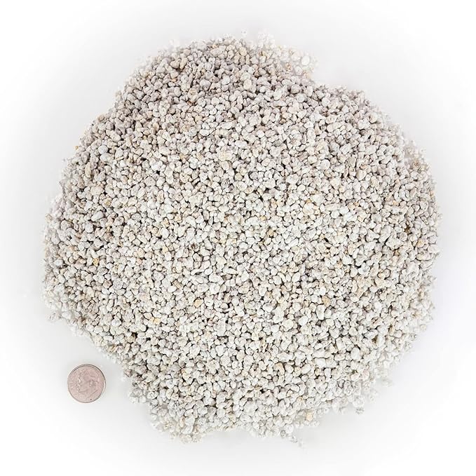 Organic Perlite β Medium/Fine Grade (5qt) Horticultural Soil Amendment for Indoor & Outdoor Container Plants for Drainage Management and Enhanced Growth