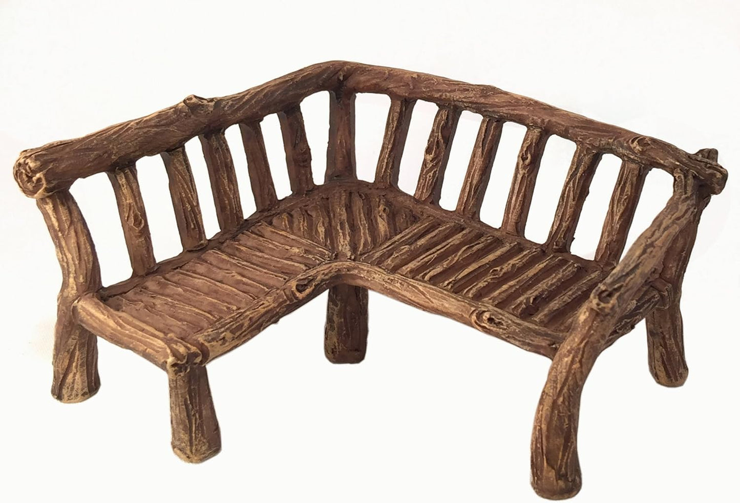GlitZGlam Miniature Fairy Garden Furniture 3-Piece: Rustic Wood Bench, Rocking Chair and Miniature Table for The Garden Fairies