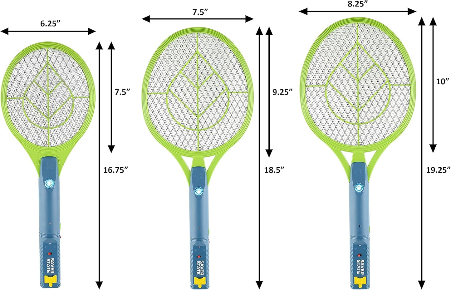 SWAT IT! Bug Zapper Rechargeable Bug Zapper Racket, 4000 Volt, USB Charging Cable, 2 Pack (Medium)