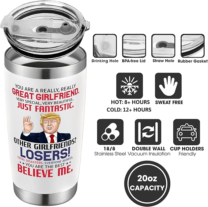 Gifts for Girlfriend - Girlfriend Gifts for Women - Anniversary, Valentines Day Gifts for Her, Valentine Day Gifts for Girlfriend, Girlfriend Birthday Gifts - I Love You Couple Gifts - 20 Oz Tumbler