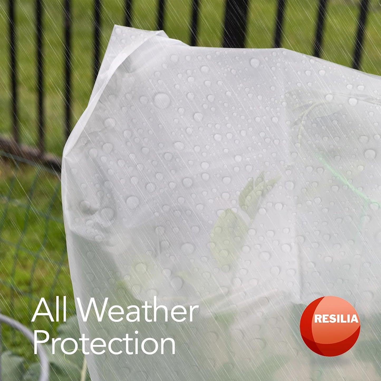 RESILIA Clear Greenhouse Sheeting - UV-Protected, Heavy-Duty Gauge Outdoor Polyethylene Cover for Weatherproofing Greenhouses, Garden, Plants, 8' by 28' Roll, 6 Mil, 0.006 Inch, Thick, Made in USA