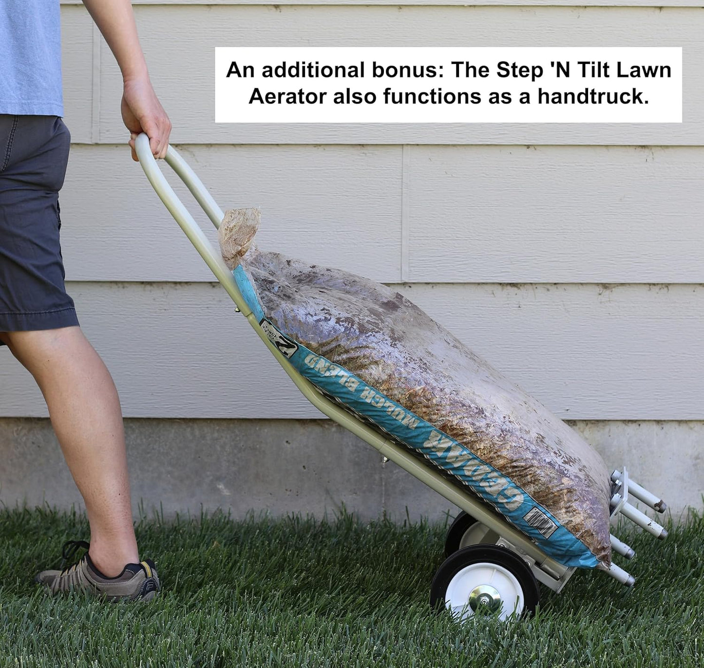Step 'N Tilt Core Lawn Aerator Version 4 Kit (3.4 Inch Standard Length Coring Tines with Soil Core Container)
