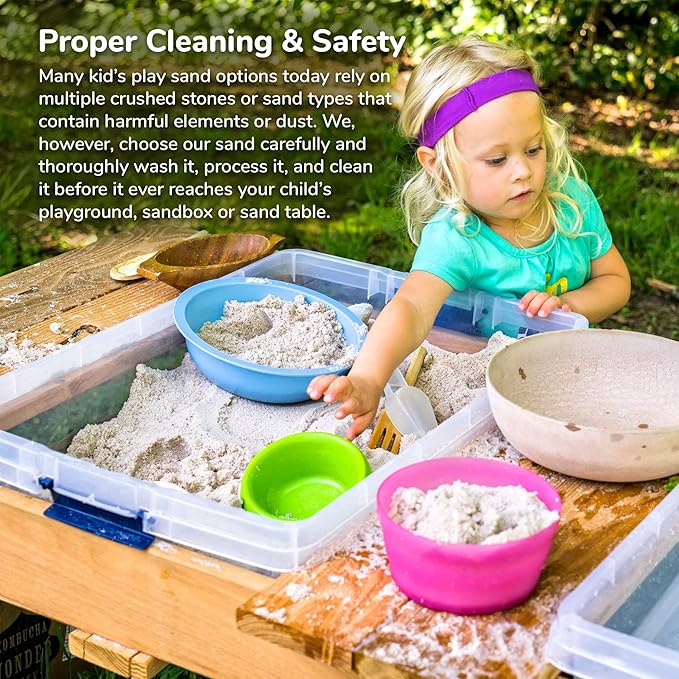 Classic Sand and Play Sand for Sandbox, Table, Therapy, and Outdoor Use, 20 lb. Bag, Natural