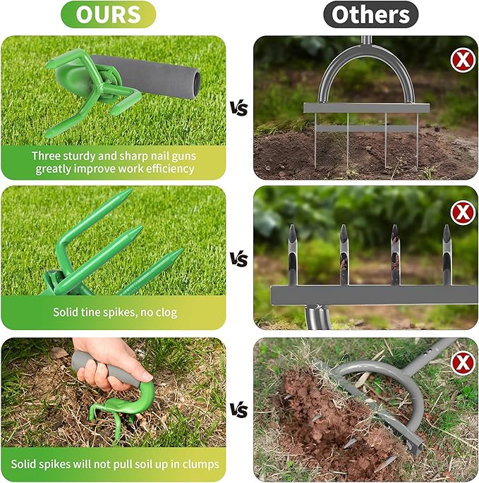 2packs,Earth Tiller,Pot Tiller,Hand Tiller Claw Cultivator,Loosen The Claws,Loosen The Gripper manually,Garden Weeder Tool for Vegetable Gardening Planting