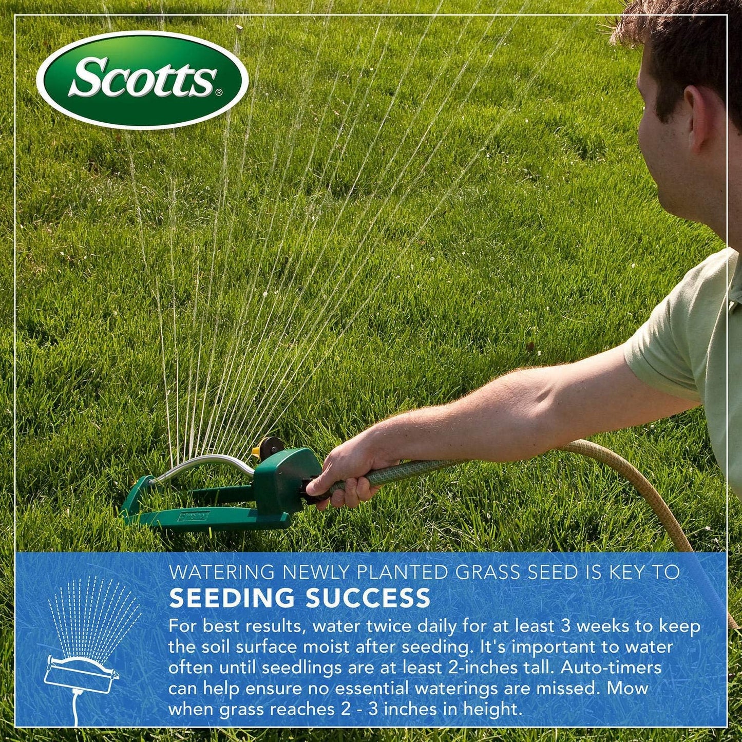Scotts Turf Builder Grass Seed Sun & Shade Mix, Grows in Extreme Conditions & Spreads for a Durable Lawn, 15 lbs.