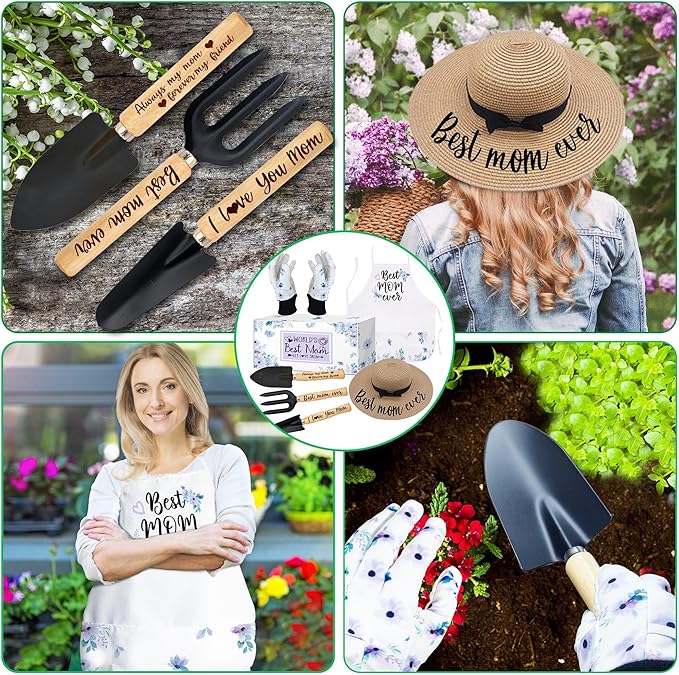 Mom Gifts,Gifts for Mom,Mom Garden Gifts - Birthday Gifts for Mom - Gardening Gifts Outdoor Horticulture Starter, Garden Tool Set Gift for Plant Lover Mom