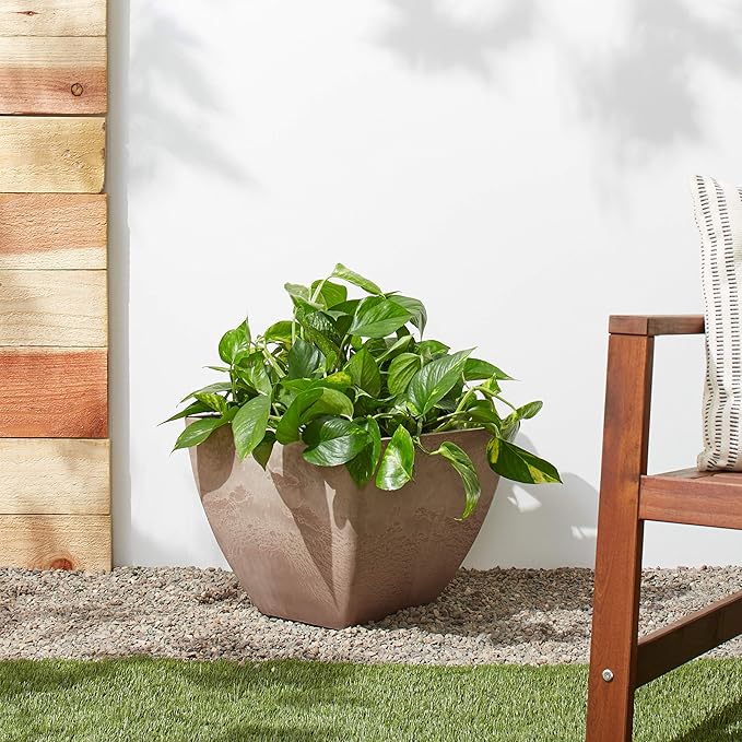 PSW Arcadia Garden Products FB40TP Simplicity Square, 16 x 16 x 13, Taupe
