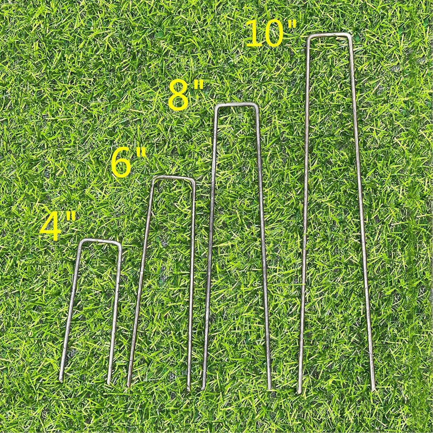 100 Pack 4x1 inch 11GA(0.12inch) Landscape Staples Garden Stakes Fence Netting Pins Ground Spikes Sod Cover Fabric Pegs Steel Uncoated