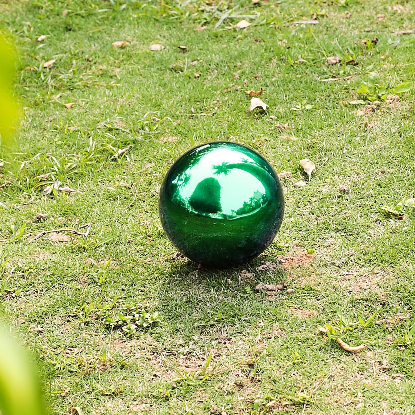 Stainless Steel Gazing Ball,10inch Green Gazing Globe