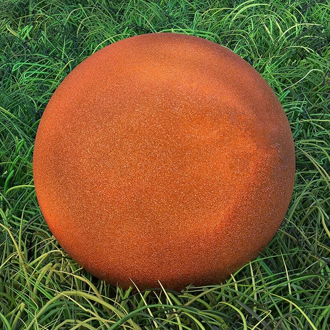 Lulu Decor, Size 14 Halloween Copper Glitter Stainless Steel Gazing Mirror Ball, Smooth Reflective Shiny Garden Decoration Globe, Thanksgiving and Halloween Decoration