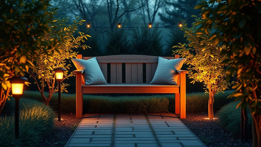How to Use Solar Lights to Create a Cozy Outdoor Reading Bench