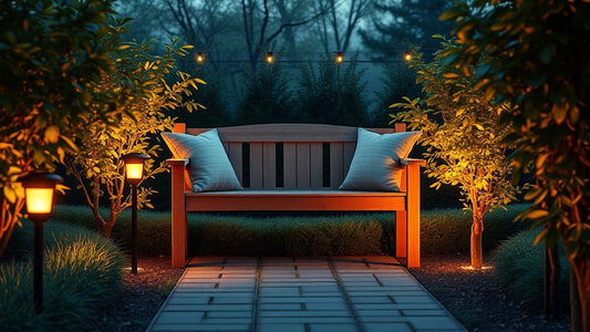 How to Use Solar Lights to Create a Cozy Outdoor Reading Bench