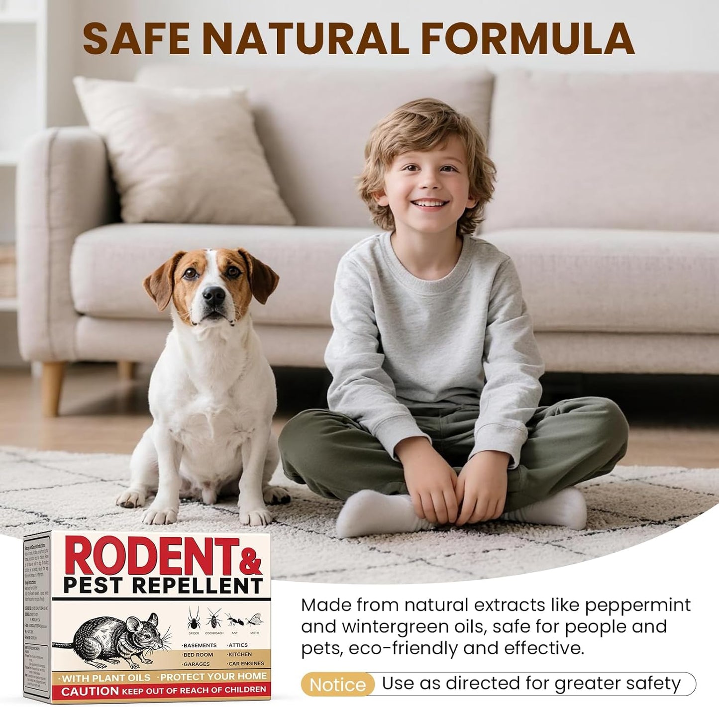 Rodent Repellent Indoor 36 Balls – Natural Peppermint Mouse Repellent, Mice Repellent Deterrent for Indoor & Outdoor Use, Rodent Repellent for Home, Garage, Car & RV