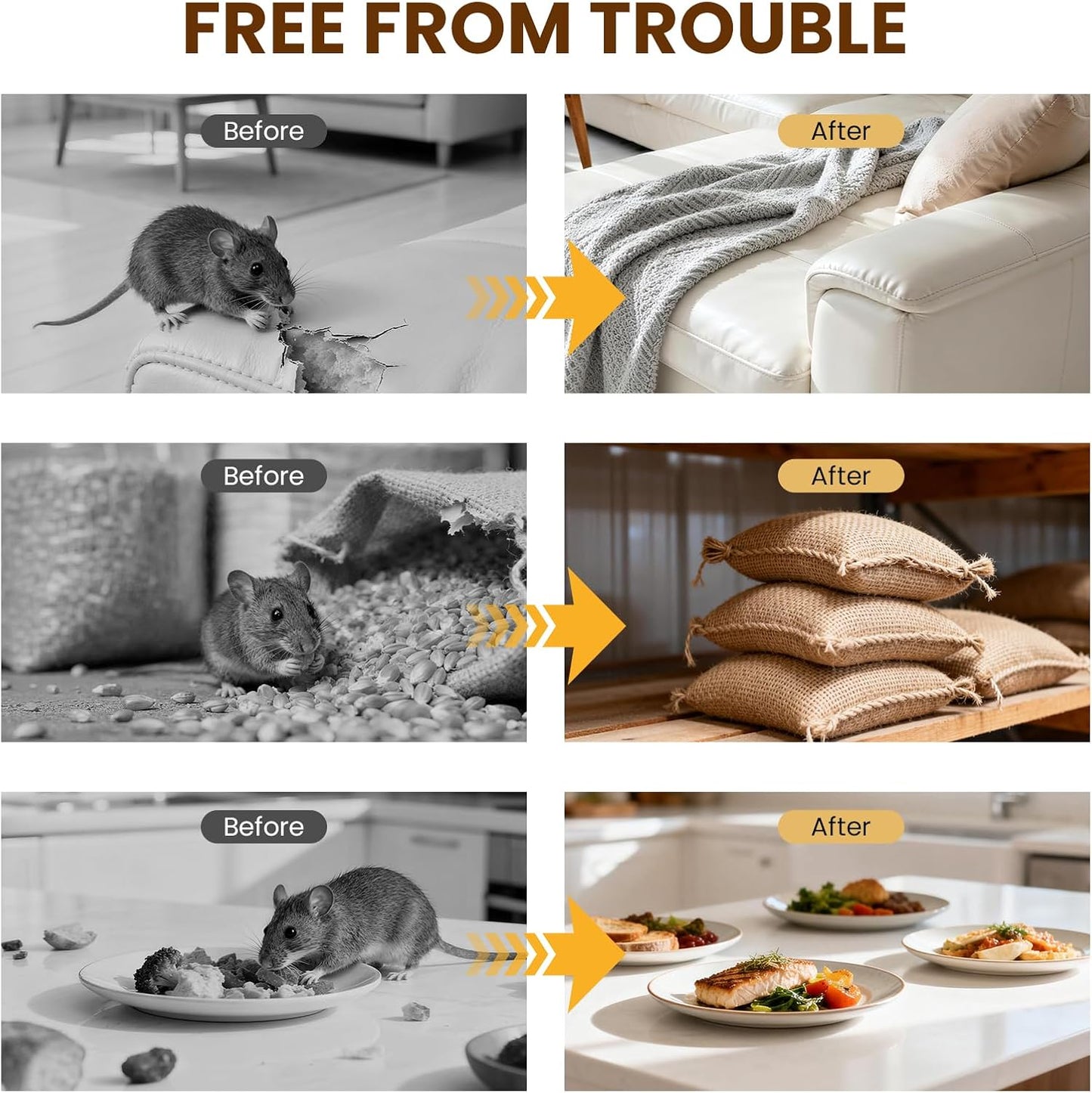 Rodent Repellent Indoor 36 Balls – Natural Peppermint Mouse Repellent, Mice Repellent Deterrent for Indoor & Outdoor Use, Rodent Repellent for Home, Garage, Car & RV