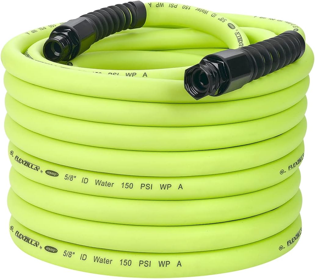 Flexzilla Pro 100FT Garden Water Hose – Heavy Duty Flexible Hybrid Polymer Hose with Reusable Leak-Free Fittings, Kink Resistant, Lightweight All-Weather Outdoor Hose, ZillaGreen