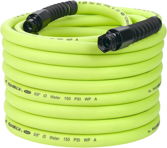 Flexzilla Pro 100FT Garden Water Hose – Heavy Duty Flexible Hybrid Polymer Hose with Reusable Leak-Free Fittings, Kink Resistant, Lightweight All-Weather Outdoor Hose, ZillaGreen