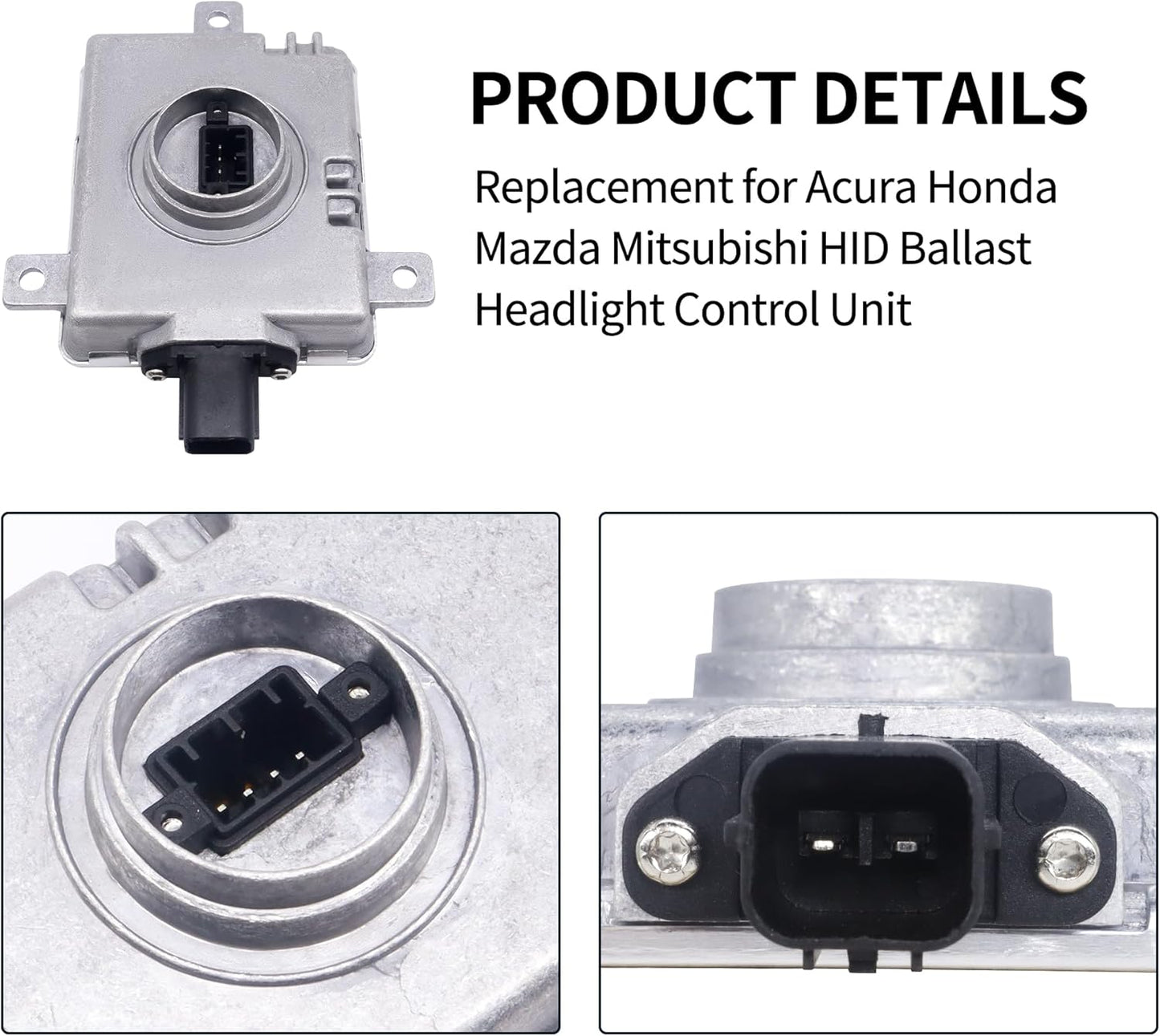 D2S D2R Xenon HID Ballast Control Module 35W OEM Replacement Headlight Unit Compatible with Acura Honda Mazda Mitsubishi W3T19371 W3T13072 33119-TA0-003