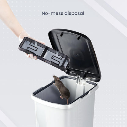 OWLTRA EMZ Plus Electric Mouse Trap – Humane Indoor Rodent Zapper with Dual Entrances, Pet-Safe Infrared Sensors, No-Touch Disposal, Black
