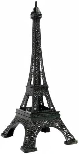 allgala 7" Eiffel Tower Statue Decor Alloy Metal, Black