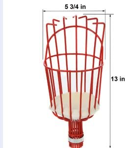 FLY HAWK Fruit Picker Tool, 5.5 Foot-Long Picker Equipped with Lightweight Stainless Steel to Pick Apples, Oranges and Fruit Trees