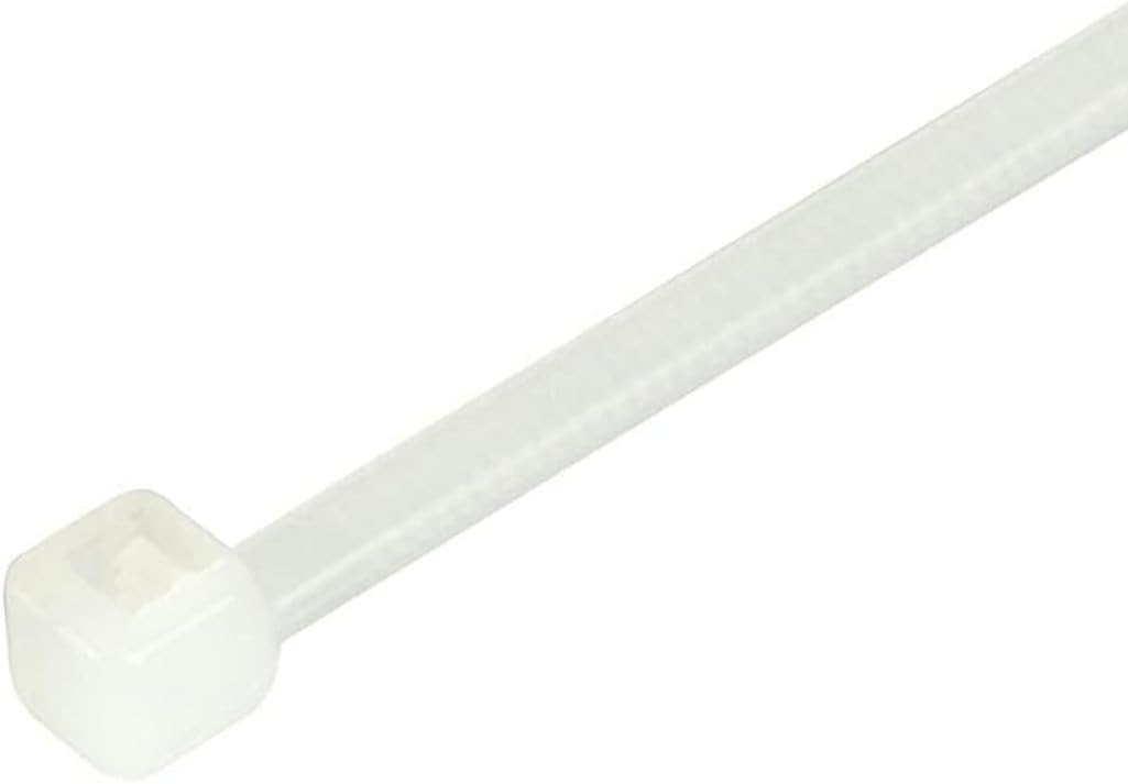 GTSE 10 Inch White/Clear Zip Ties, 100 Pack, 18lb Strength, UV Resistant Long Nylon Cable Ties, Self-Locking 10" Tie Wraps