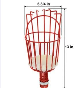 FLY HAWK Fruit Picker Tool,10 FT Long Fruit Picker Equipped with Optional Splicing of Lightweight Stainless Steel to Pick Apples, Oranges and Fruit Trees