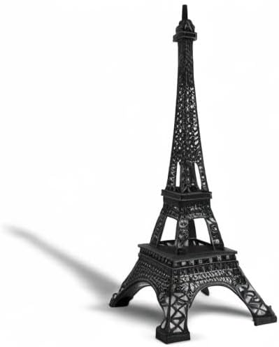 allgala 15" Eiffel Tower Statue Decor Alloy Metal, Black