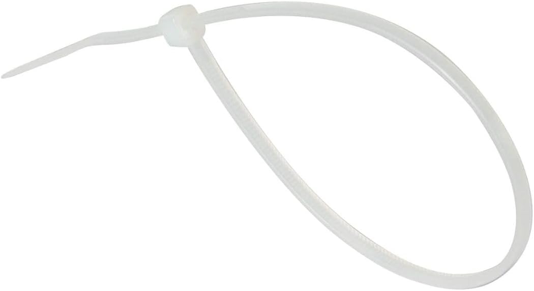 GTSE 14 Inch White/Clear Zip Ties, 100 Pack, 40lb Strength, UV Resistant Long Nylon Long Cable Ties, Self-Locking 14" Tie Wraps