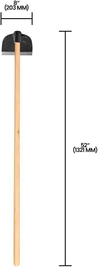 Zenport Hoe J6-208 with 53-Inch Wood Handle, Steel