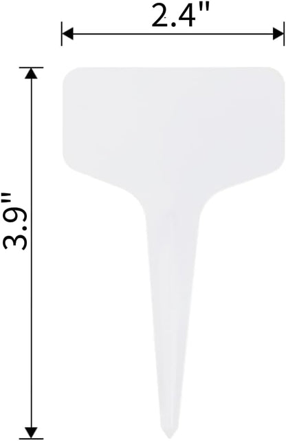 100 T-Type Plastic Plant Labels (Garden Markers Waterproof Signs for Outdoor Plant Tags Plant Markers Supplies (NO Pen) Plant T-Type Tags Indoor Herb Nursery Garden Labels