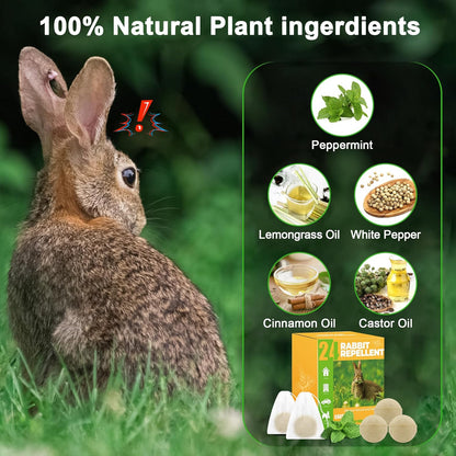 24PCS Natural Rabbit Repellent Balls for Garden & Yard