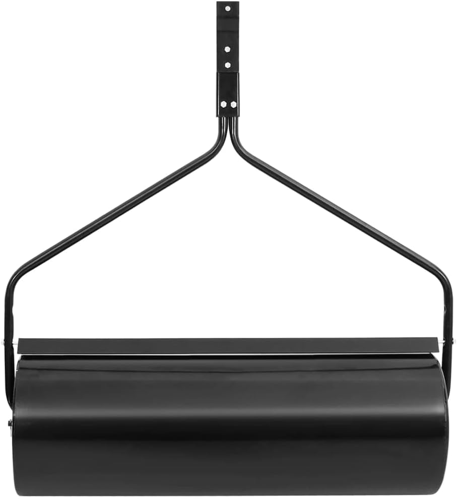 Garden Lawn Roller for Lawn Garden Yard, Grass Aerator, Yard Roller Black 16.6 gal Iron