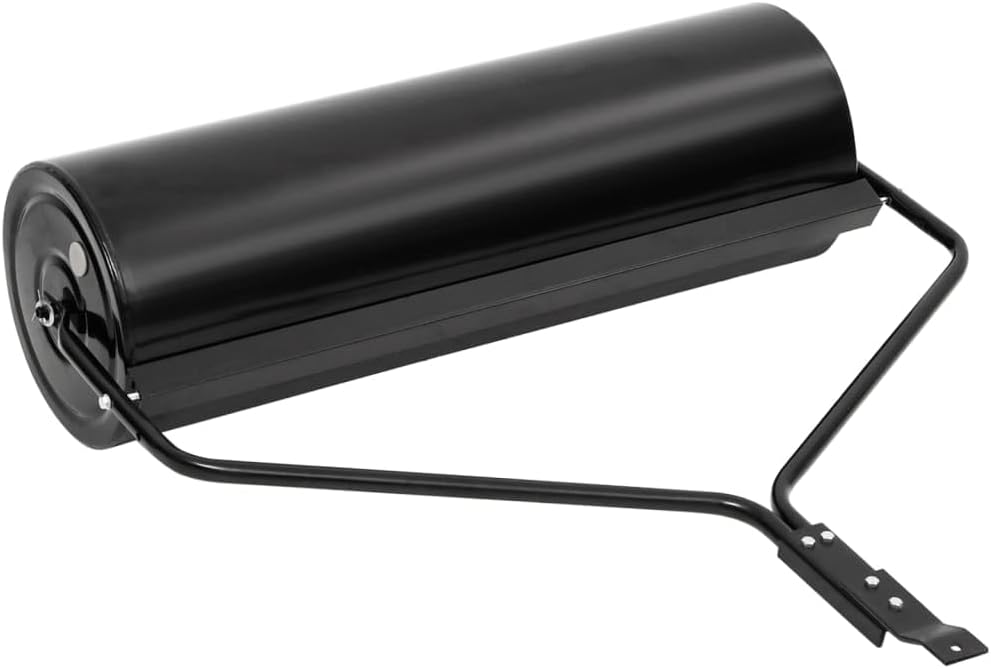 Garden Lawn Roller for Lawn Garden Yard, Grass Aerator, Yard Roller Black 16.6 gal Iron