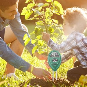 Soil Moisture Meter, Accurate No Battery Need Soil PH/Light Meter for Plant