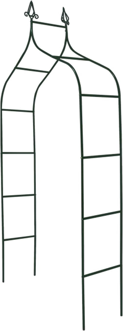 Garden Arch Trellis 8.4 Ft High x 4.6 Ft Wide, Dark Green Iron Arbor, Courtyard Arbor Trellis for Various Climbing Plants Rose, Outdoor Archway Wedding Ceremony Party
