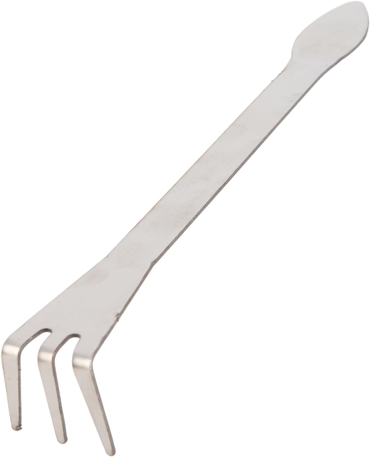 3 Prong Root Rake, Stainless Steel Root Pick Rake, Small Loosen Soil Bonsai Tree Tools with Ergonomic Handle for Gardening Plants Loosen and Aerates Soil, 9.06 x 1.18in