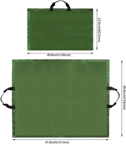 Leaf Bag for Collecting Leaves Reusable Garden Yard Waterproof 2 IN 1 Leaf Tarp Waste Bags Trash Canvas Heavy Duty Storage Lawn Container Collapsible with Handles for Collecting Leaves