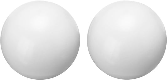 uxcell 2 Pcs Gazing Globe Decor Ball 2.5 Inch 63mm Reflective Garden Sphere Hollow Ball, Seamless Stainless Steel Gazing Ball, Smooth Mirror Globe for Garden Home Decor, Bright White