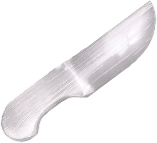 JIC Gem Selenite Crystal Knife 5.5" White Reiki Healing Stones Home Decoration 1pc