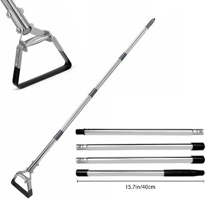 Hoe Garden Tool, Scuffle Garden Hoe with Long Handle, Adjustable Hula Hoe for Easy Weeding (60 Inch)