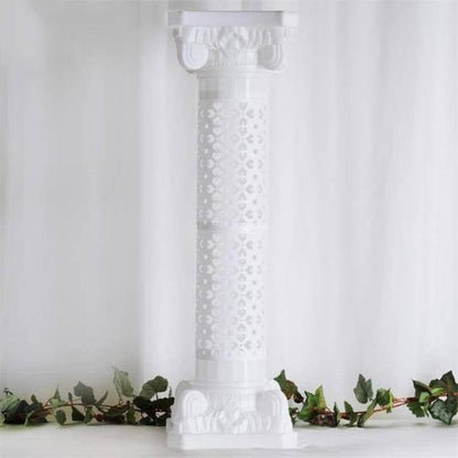 Efavormart 4 Pillars/Set Venetian Roman Wedding Columns Holds Flower Plates 41" Tall(Height Adjustable)