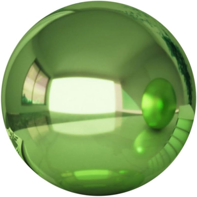 VANZACK Stainless Steel Gazing Ball Gazing Globe Mirror Ball Mirror Polished Hollow Ball Reflective Garden Sphere Polished Ornament Sphere for Garden Home Ornament Green