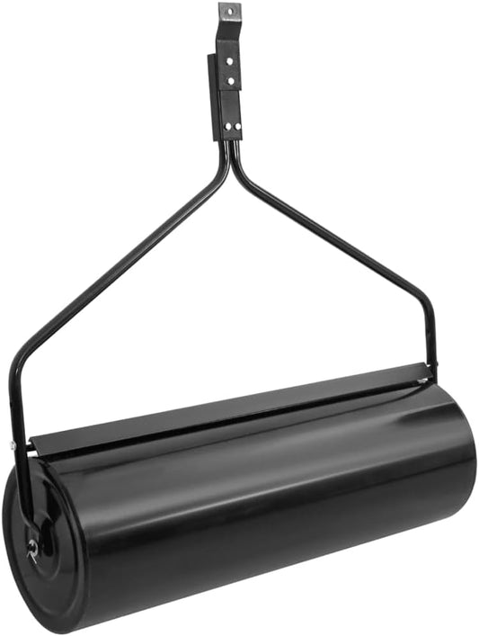 Garden Lawn Roller for Lawn Garden Yard, Grass Aerator, Yard Roller Black 16.6 gal Iron