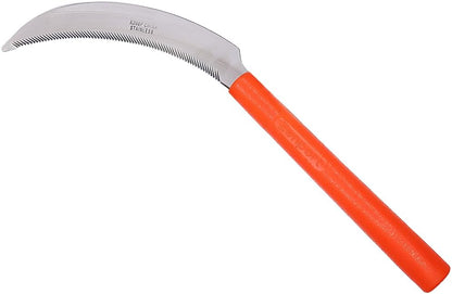 Zenport K208P Harvest Sickle with Plastic Handle, Light Serration, 6.5-Inch Stainless Steel Blade, Orange (3)